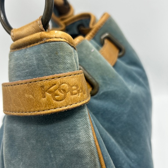 Kooba Blue Velvet Leather Trim Hobo-style shoulder bag - Picture 4 of 14